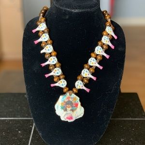 Vintage 1970s DeGrazia “Gallery in the Sun" Flower Girl Squash Blossom Necklace